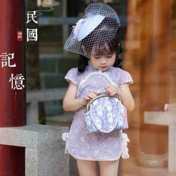民國風夏裝周歲禮服裙女童旗袍
