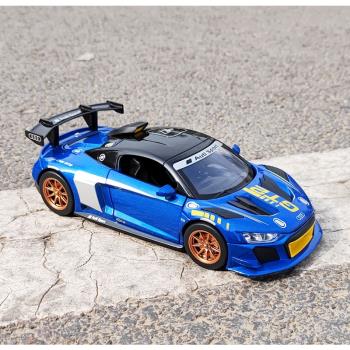 1:24奧迪R8 GT2四開門聲光回力模擬合金玩具車兒童金屬小汽車模型