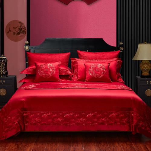 【線下專柜同款】黛富妮婚全棉十一件套喜慶套件婚嫁床上用品