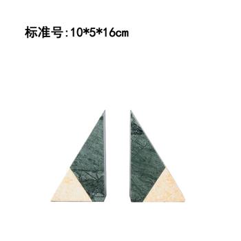 北歐式樣板房客廳書房大理石三角形擺件辦公桌現代輕奢軟裝藝術品