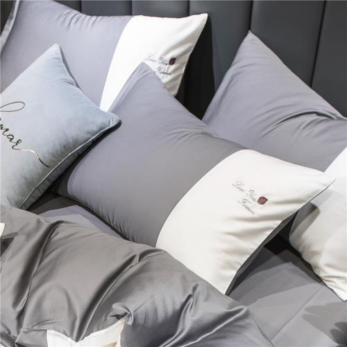 60支貢緞長絨棉枕套一對裝純棉成人單人枕用酒店全棉枕頭套48×74