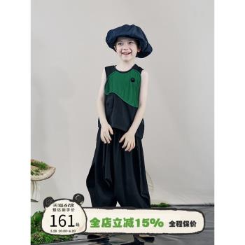 原創夏季寬松輕薄純棉背心童裝