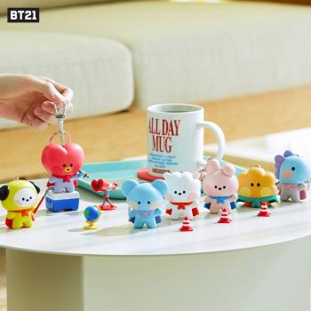 BT21 minini有聲公仔鑰匙扣 動漫卡通掛件包掛飾禮物LINE FRIENDS