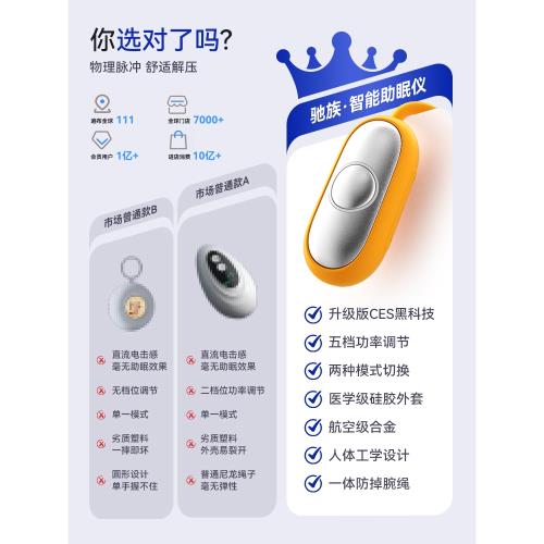 智能睡眠儀助眠神器助眠儀嚴重失眠深度安眠手握式睡覺焦慮睡秒99