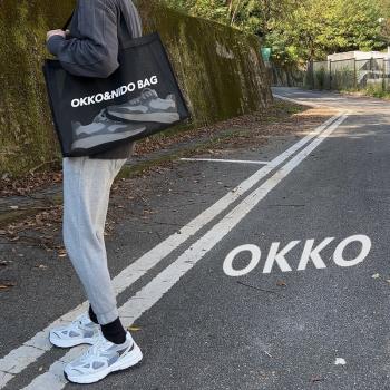 重磅OKKO復古螺紋束口休閑褲周邊