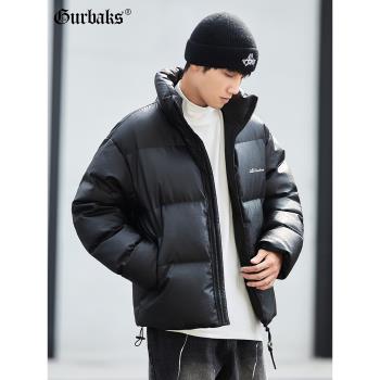 GURBAKS冬季新款立領麵包羽絨服男白鴨絨加厚潮牌短款保暖ins外套