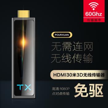 HDMI無線延長傳輸器免驅不用連網絡無線影音影片發射接收器同屏器