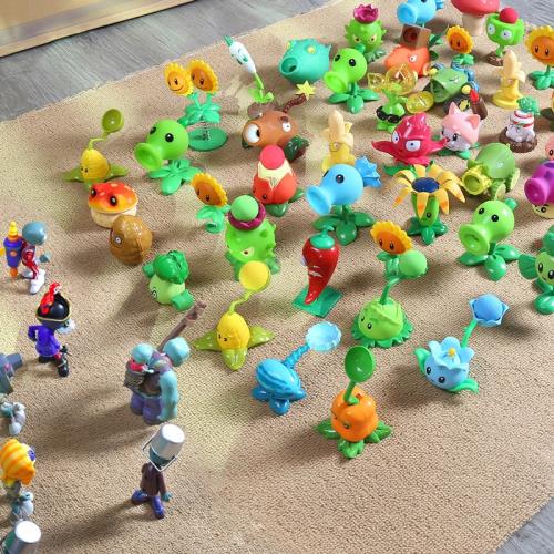 正版植物大戰僵尸玩具全套2軟膠豌豆射手大反擊彈射男孩兒童套裝3