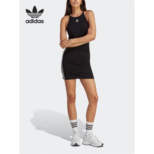 Adidas/阿迪達斯官方正品三葉草女子舒適運動吊帶連衣裙 IB7401