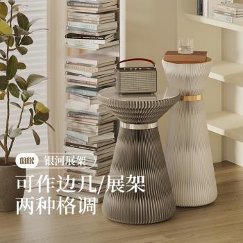 十八紙貨架展會陳列架展架展示置物架金屬面板桌幾創意傢俱