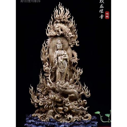 天然沉香木雕山水花鳥錦繡山河客廳財神爺八仙祝壽擺件根雕工藝品|木雕