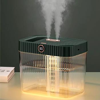 2022新款USB遙控加濕器雙噴大霧量5升家用辦公桌面空氣增濕器禮品家用靜音臥室小型空氣宿舍學生孕婦嬰兒辦公