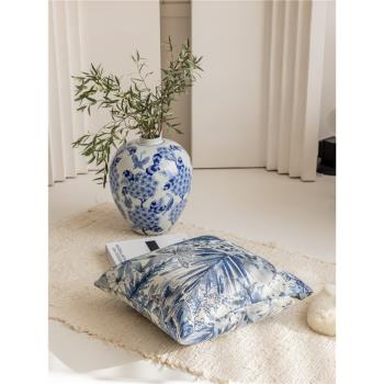 Texdream態度 叢林奇遇 沙發客廳靠墊抱枕中古棉麻布藝靠枕套含芯
