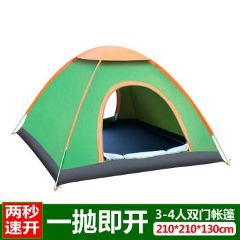 帳篷戶外雙人3-4人全自動速開2人露營野營裝備防雨防曬野外套裝