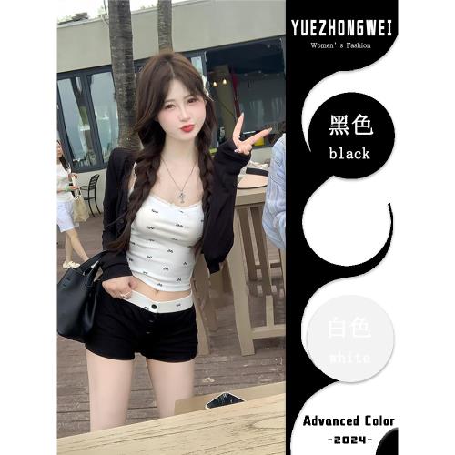 黑色短款冰絲針織開衫女夏季薄款外搭防曬外套小坎肩披肩空調上衣