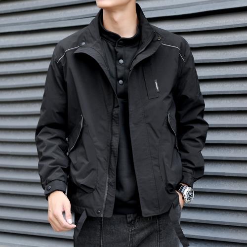 潮牌夾克男士外套短款寬松休閑工裝風衣美式空軍春秋季黑色日系潮