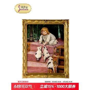 茱莉安法式復古手工雕刻藝術手繪人物玄關客廳書房裝飾單幅掛畫
