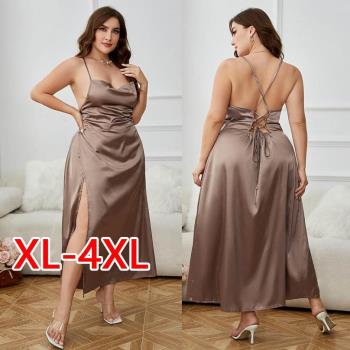 2023 ladies long night dress plus size pajamas for fat women