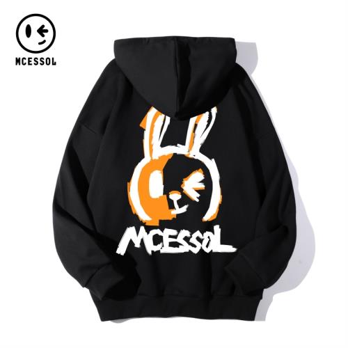 Mcessol設計師原創品牌大紅色龍年圖案印花套頭衛衣男2024本命年