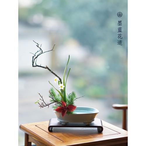 聚寶堂】宋時代 汝窯 「蔡丙」花邊水仙盆 J-80 漕ぎ着け