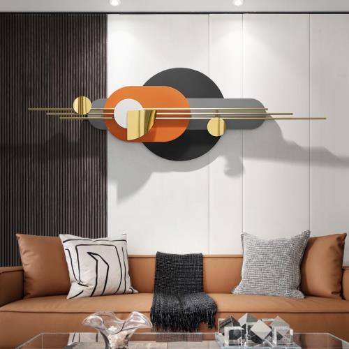 北歐風輕奢金屬壁掛客廳壁飾電視機墻面裝飾沙發背景墻壁鐵藝掛件