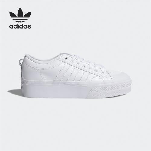 Adidas/阿迪達斯正品三葉草NIZZA PLATFORM 女子厚底板鞋 FW0265
