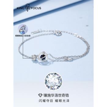 ins星球小眾設計感情侶女銀手鏈