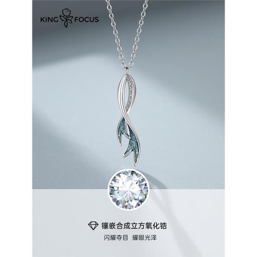 魚尾銀項鏈女輕奢小眾純銀設計感吊墜女款2025年新款爆款女士女生