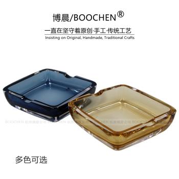 新品直銷土耳其藍色水晶玻璃琉璃煙灰缸酒店創意時尚彩色手工煙缸