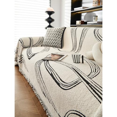 北歐輕奢高級感沙發蓋布2024新款沙發巾防貓抓沙發套罩全蓋沙發毯