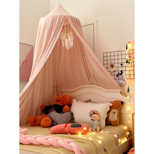 圓頂床幔兒童室內避光床簾擋風床頭布簾遮光蚊帳吊頂床上嬰兒帳篷