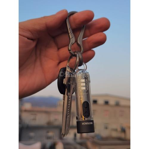 納麗德K40鑰匙扣掛件小手電 隨身攜帶EDC迷你口袋C口充電強光手燈