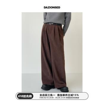 DAZO冬季加厚燈芯絨復古休閑褲