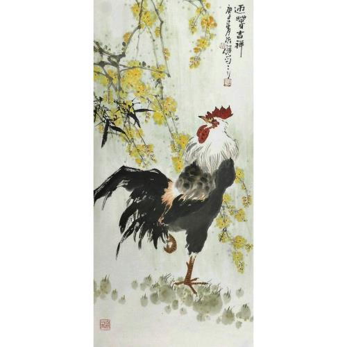 國畫花鳥畫手繪字畫田園裝飾畫孫藝群小三尺荷花石榴葫蘆A96GG|國畫