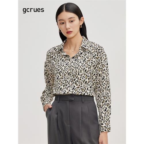 gcrues復古港味寬松上衣長袖襯衫