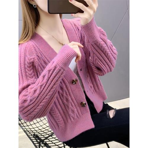 針織衫女開衫薄款外套春季2025年新款短款毛衣上衣外搭小披肩秋裝