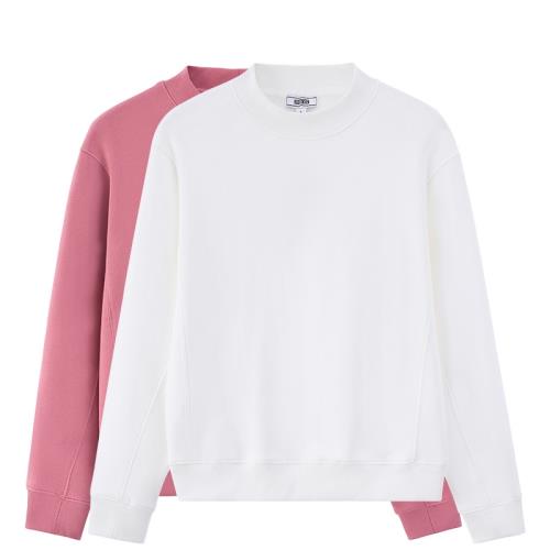 古田森2025秋季女裝寬松休閑長袖上衣百搭純色寬松衛衣女XZ1693