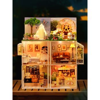 智趣屋木製玩具模型拼圖diy小屋