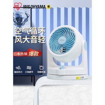 日本愛麗思空氣循環扇家用電風扇搖頭對流臺式扇換氣小臺扇愛麗絲