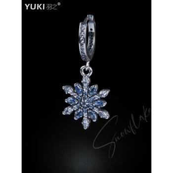 YUKI男士925純銀耳環雪花潮人男女銀飾銀耳釘INS冷淡風小眾設計師