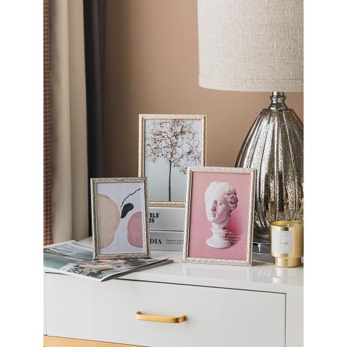 金屬相框美式輕奢北歐創意裝飾像框架結婚婚紗照照片臥室擺臺擺件