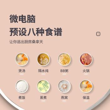 美蘇養生鍋煮粥神器電燉鍋隔水燉家用燕窩電燉盅全自動快速煮BB粥
