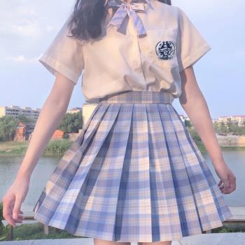 jk格裙襯衫原創正版制服套裝夏季百褶裙兒童女學生學院風全套日系