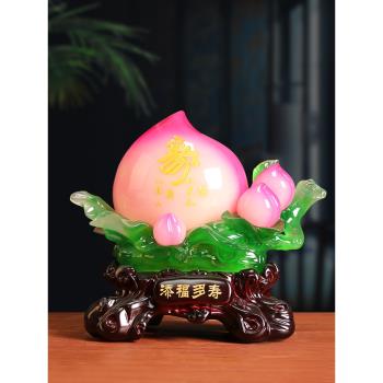 壽桃擺件祝壽吉祥禮物送老人長輩爺爺奶奶60 70 80歲生日大壽禮品