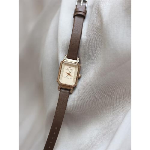 Julius手表復古簡約方形職場氣質文藝學生防水石英女表腕表正品