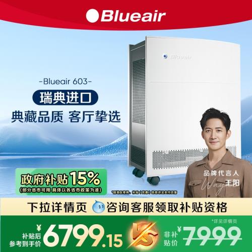 【政府補貼】Blueair空氣凈化器家用瑞典整機進口除甲醛凈化機603