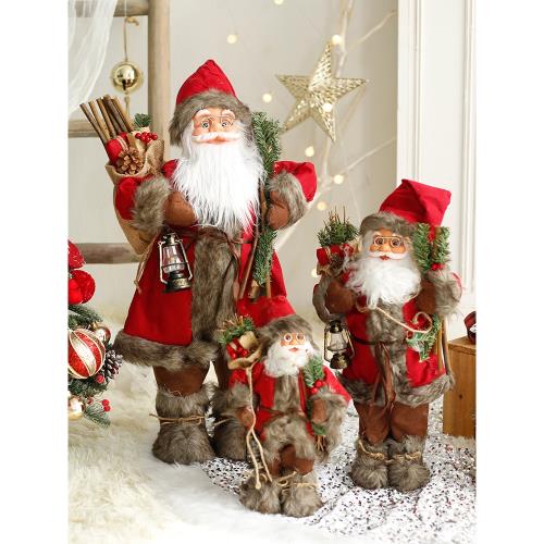 圣誕裝飾圣誕老人公仔大玩偶擺件圣誕節裝飾品酒店櫥窗場景布置