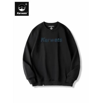 KERWATS情侶英文印花復古衛衣