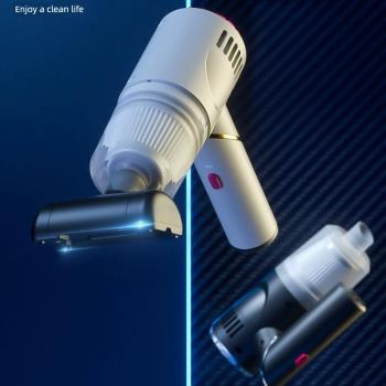 USB充電式吸塵器 便攜迷你吸塵機140W手柄旋轉折疊無線車載吸塵器