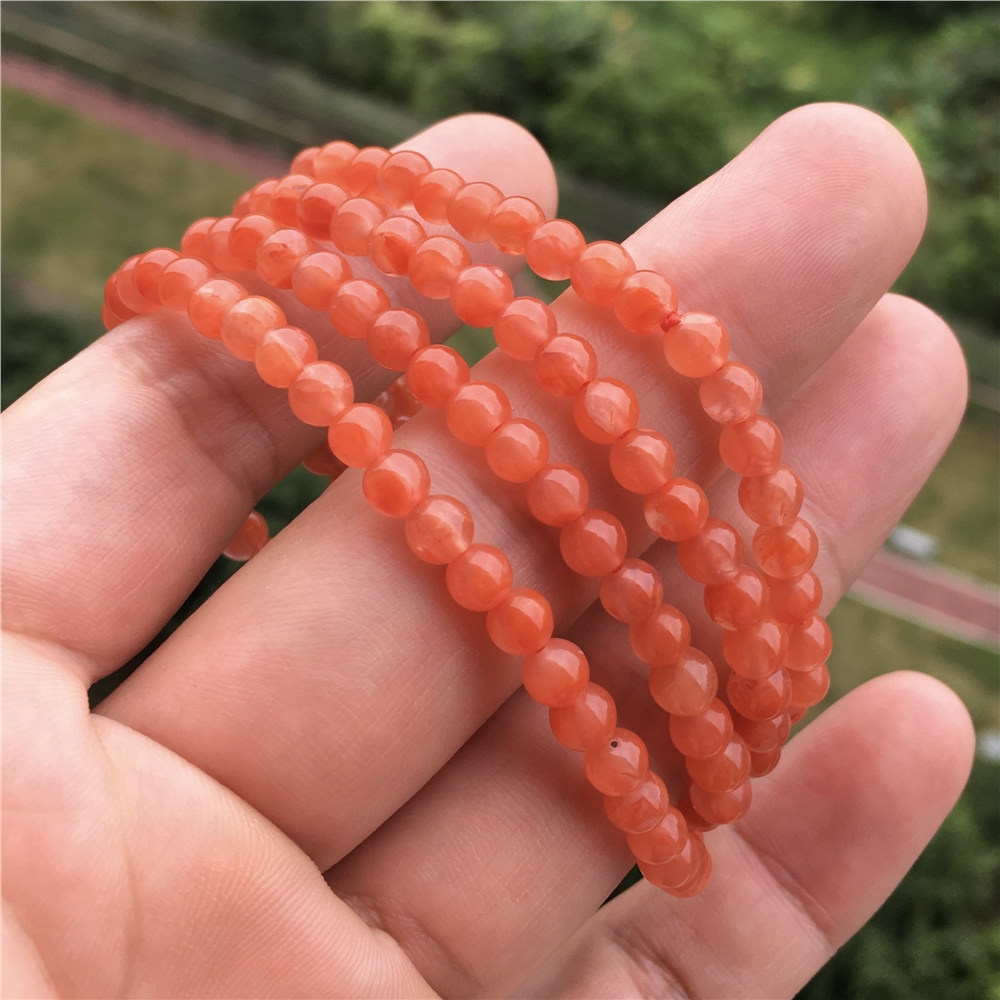 冰飄南紅瑪瑙涼山原礦天然火焰紋手項鏈精選一物圖108顆佛珠手串|手鍊